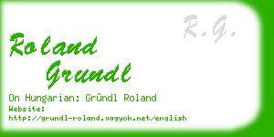 roland grundl business card